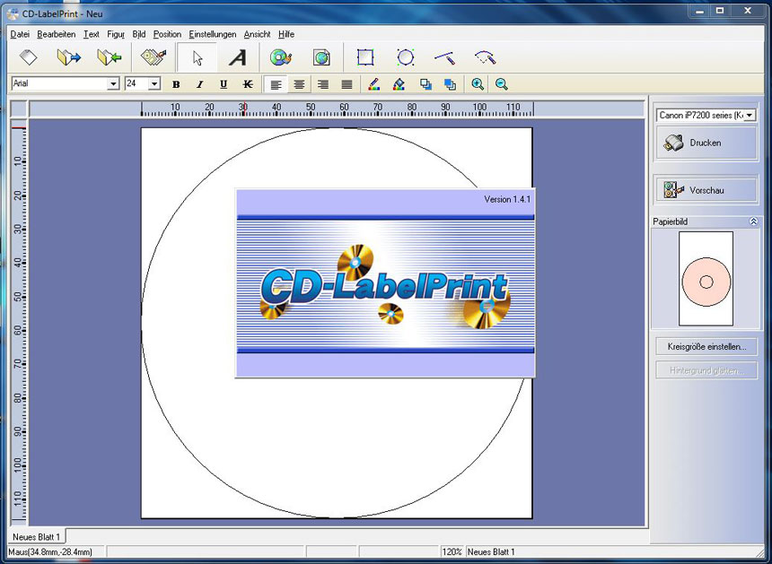 cd label printing software